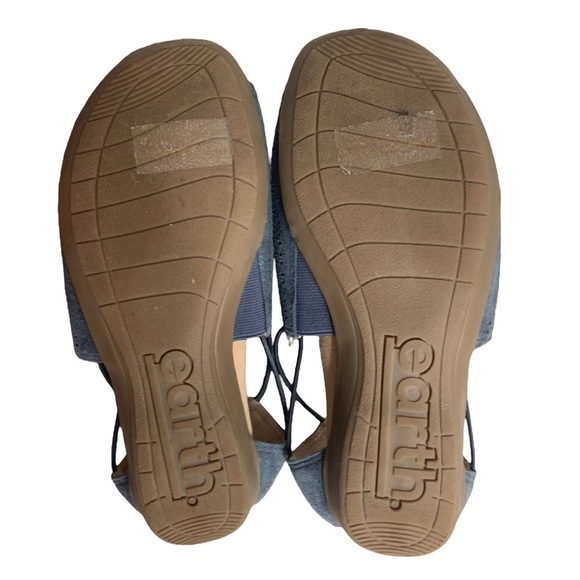 Earth Alder Abra Indigo Suede Perforated Open Toe Comfort Sandals Shoes Sz 6M - Picture 10 of 12